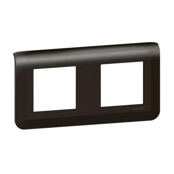 Legrand Plaque de finition horizontale Mosaic pour 2x2 modules noir mat