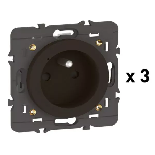 Pack 3 prises connectées Legrand Céliane with Netatmo 16A graphite