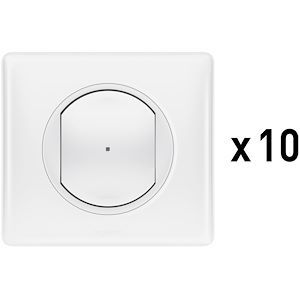Lot de 10 interrupteurs connectés Céliane with Netatmo – Blanc