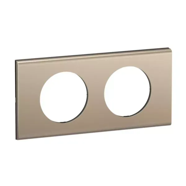 Plaque Céliane 2 postes Nickel Satiné – Legrand