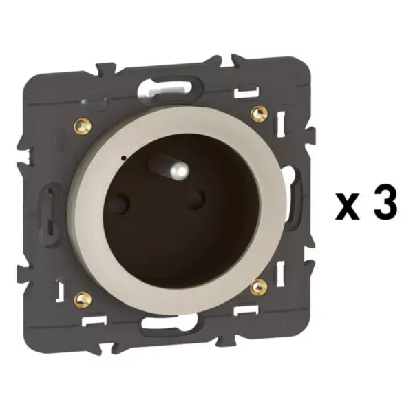 Legrand Céliane with Netatmo – Pack 3 prises 16A titane