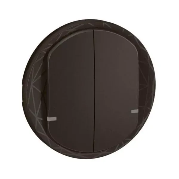 Enjoliveur interrupteur double Céliane with Netatmo Noir – CN1415