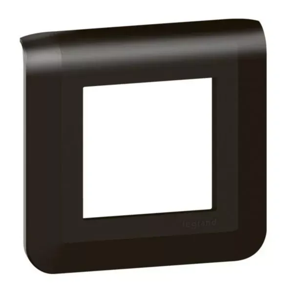 Legrand Plaque de finition Mosaic pour 2 modules noir mat