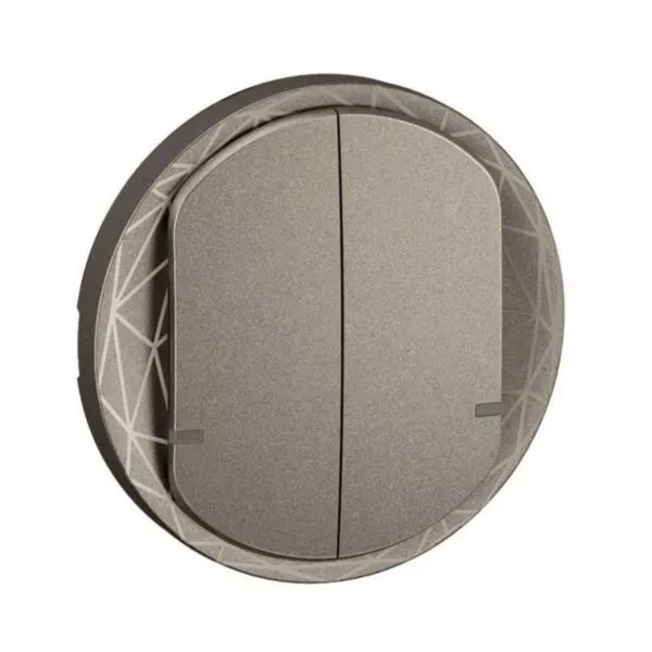 Enjoliveur interrupteur double Céliane with Netatmo Titanium