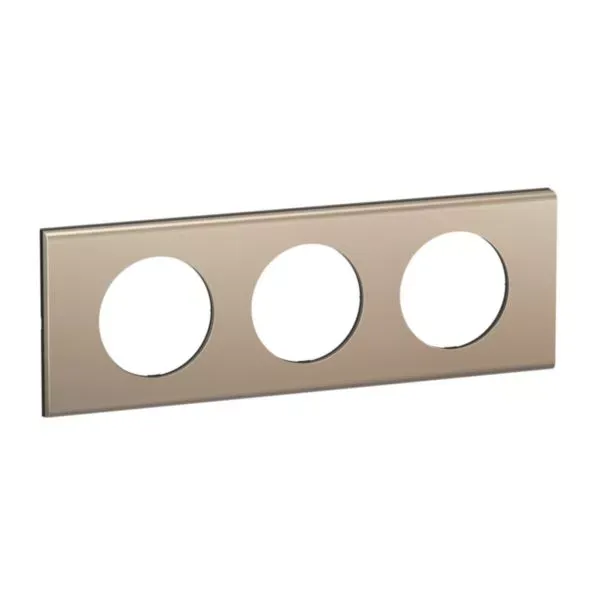 Plaque Céliane 3 postes Nickel Satiné – Legrand CP2103