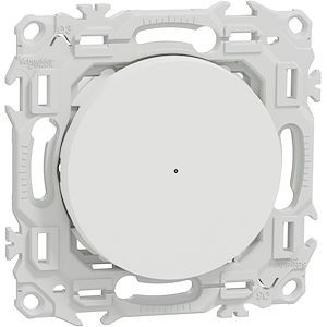 Schneider Wiser Odace - bouton poussoir connecté 3 fils 10A zigbee - blanc craie