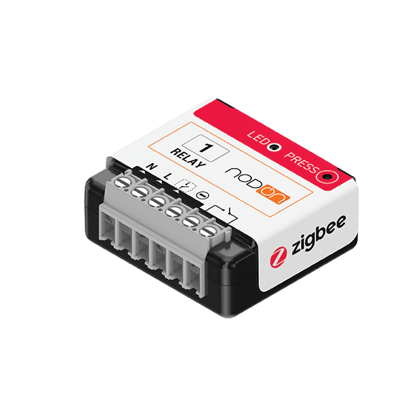 NodOn SIN-4-1-20 Module contact sec Zigbee 3680W 230V AC 16A IP20 pour contrôle de maison connectée et automatisation domotique.