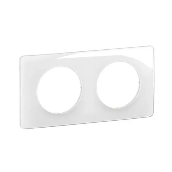 Plaque Céliane 2 postes Blanc Émaillé brillant – Legrand