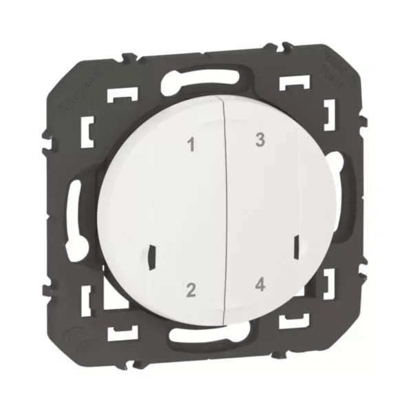 Commande sans fils 4 scénarios dooxie with Netatmo blanc
