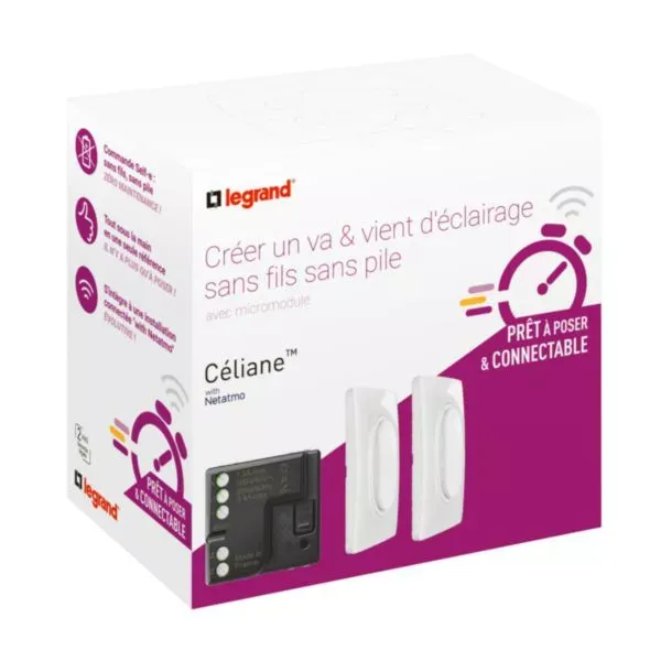 Prêt-à-Poser Céliane créer un va-et-vient, micromodule+2cdes Self-e - Blanc