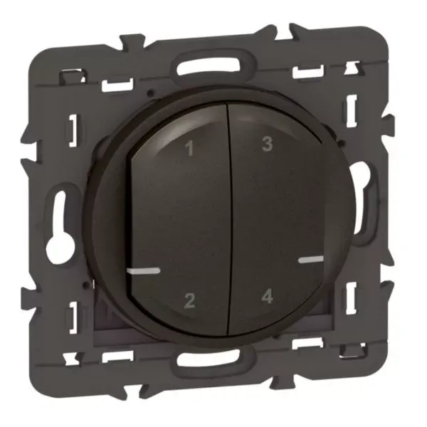 Commande sans fils 4 scénarios Céliane with Netatmo graphite