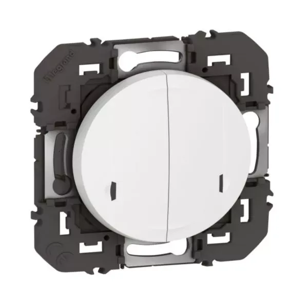 Legrand dooxie Interrupteur double connecté avec neutre blanc